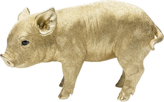 Διακοσμητικός Κουμπαράς Pig Χρυσό 37.6x14.2x23εκ