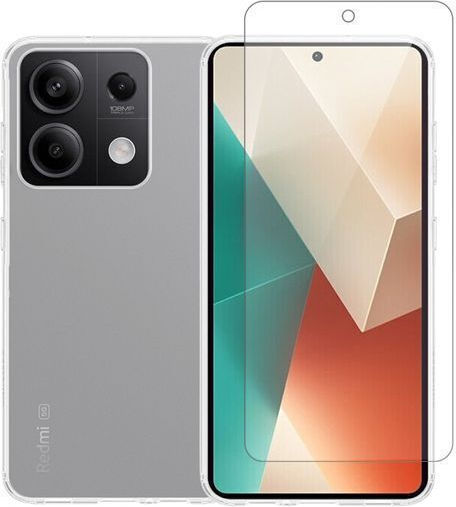 Redshield Umschlag Rückseite Silikon / Gehärtetes Glas (Redmi Note 13 5G -> Redmi Note 13 5G)