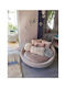 Fotoliu Rotund Cu Rotație Liberă Design Relaxant Roz 124x105x74 Cm