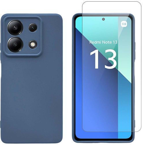 Redshield Back Cover Tempered Glass Albastru marin (Redmi Note 13 4G)