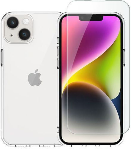 Redshield Umschlag Rückseite Silikon / Gehärtetes Glas Transparent (iPhone 14 Plus)