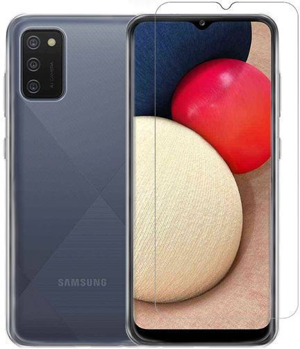 Redshield Set Задна корица Закалено стъкло Прозрачен (Galaxy A02s)