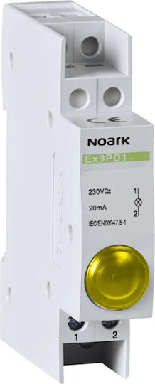 Single Yellow Led Panel Indicator Light 230v Noark 102438