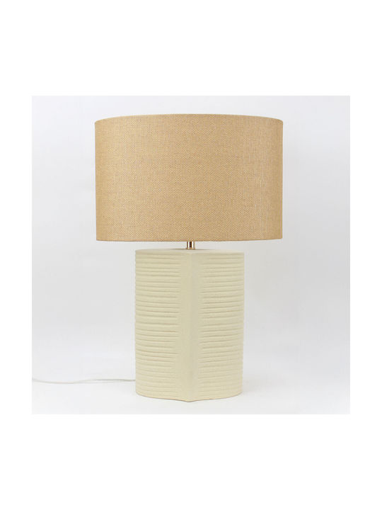 InTheBox Selene Ceramic Table Lamp with Beige Shade and Base