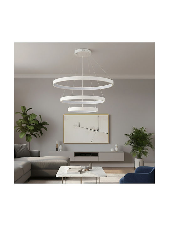 kelvo Nemesis Hängelampe Weiß 80x80x80cm.