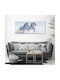 Wall Canvas Painting Home & Office Two Horses In The Snow 125x50 Cm