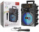 Karaoke Speaker with Wired Microphone and Lighting Effects ZQS808 Black