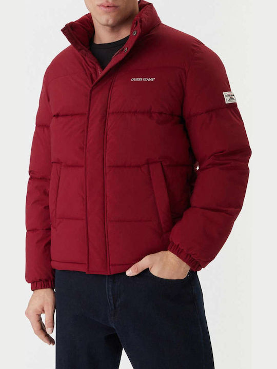 Guess Μπουφάν Puffer Κόκκινο