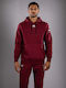 Authentic Fight Sweatshirt with Hood Burgundy