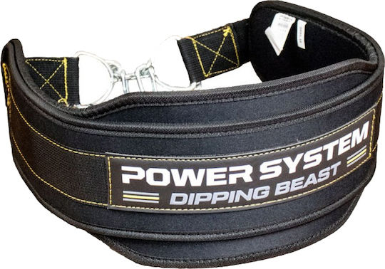 Power System Beast Centură de scufundări Sintetică Negru/Galben