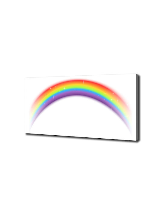 Wall Decoration Canvas No Frame Ready To Hang Rainbow 140x70 Cm