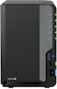 Synology Diskstation DS225+ NAS Tower με 2 θέσεις για και 2 θύρες Ethernet