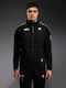Men's Cardigan with Hood Black/white