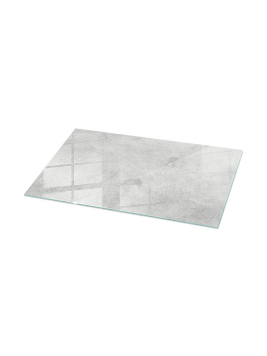 Panou Rectangular Pentru Masă Din Sticlă Securizată Cu Imprimeu De Beton Crăpături 120×60 Cm