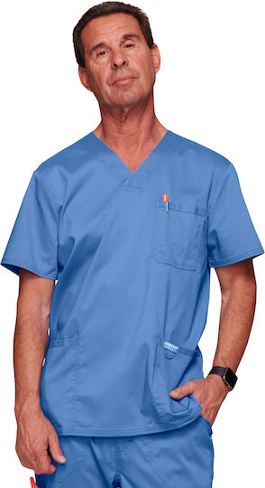 Cherokee WWE670 Men's Medical Blouse Light Blue WWE670 CIE