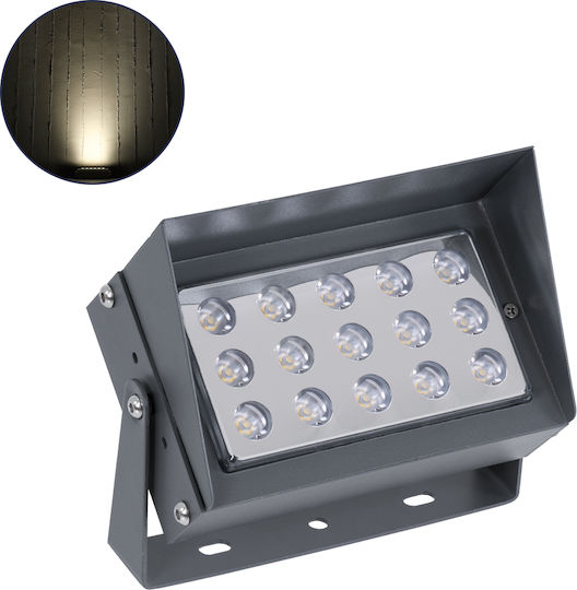GloboStar Επιτοίχιο Ηλιακό Φωτιστικό 30W 3450lm με Φυσικό Λευκό Φως 4500K IP65 19.5x10.7x9.5εκ.