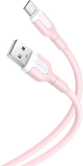 XO Редовна USB-C към Lightning кабел Розов 1м