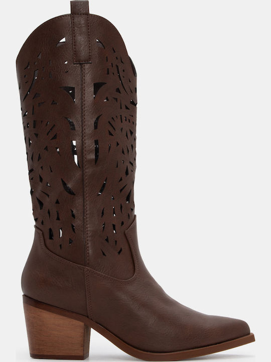 Luigi Synthetic Leather Medium Heel Cowboy Boot...