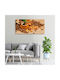 Wall Canvas Painting Elegant Wall Decoration Brown Coffee Beans 100x50 Cm