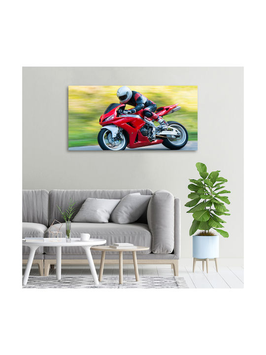 Dekoratives Gemälde Segeltuch Dekoration Innenraum Motorrad 100x50 cm