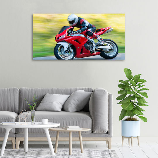 Decorative Canvas Painting Interior Decoration Motorcycle 100x50 Cm