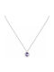 Colier Morellato Tesori Argint 925 Rosette Violet Zircon Saiw282
