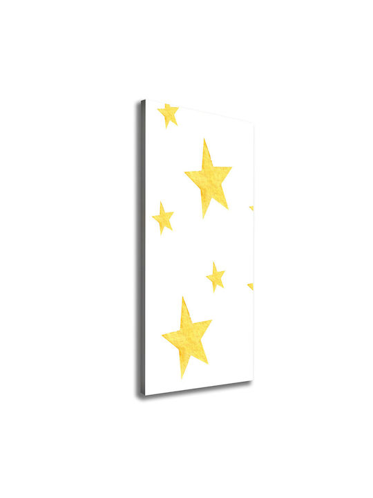 Tablou De Perete Pe Pânză Decorațiune Interioară Stele Galbene 50x125 Cm