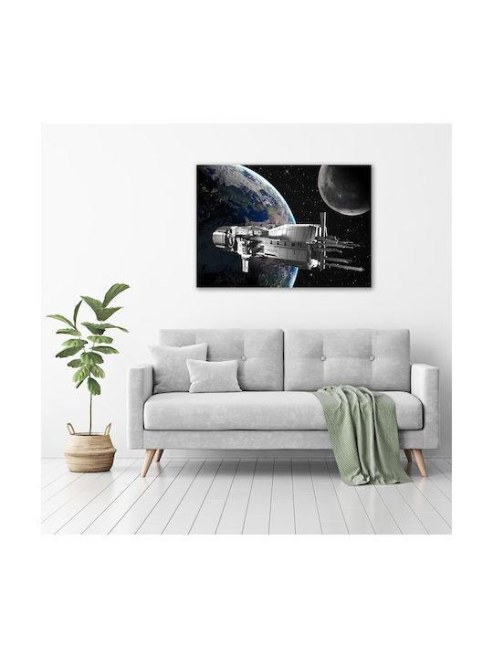 Canvas Painting Uniform Interior Decoration Spaceship 100x70 Cm