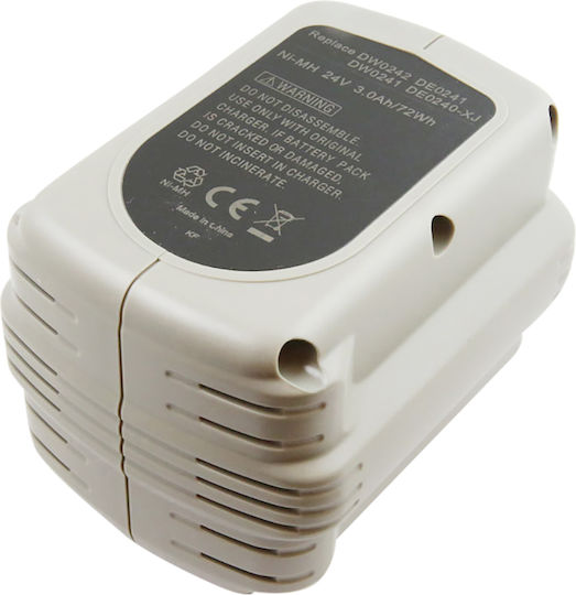 Avizar Резервна Батерия Dewalt Dw004 Dw005 Dw006 Ni-mh 24v 3000mah Сива