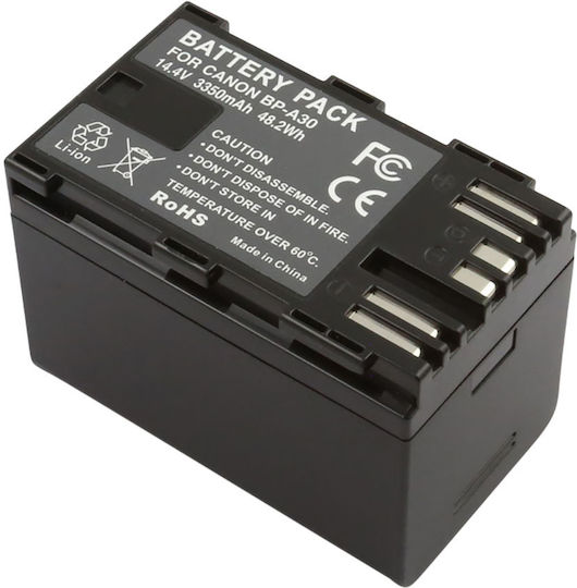 Avizar 14.4v Li-ion Battery Canon Bp-a30 3.35a 48.2w Compatible Camera Black