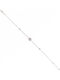 Papadopoulos Gold Women's Bracelet with Cross design made of White gold 14K with Zircon