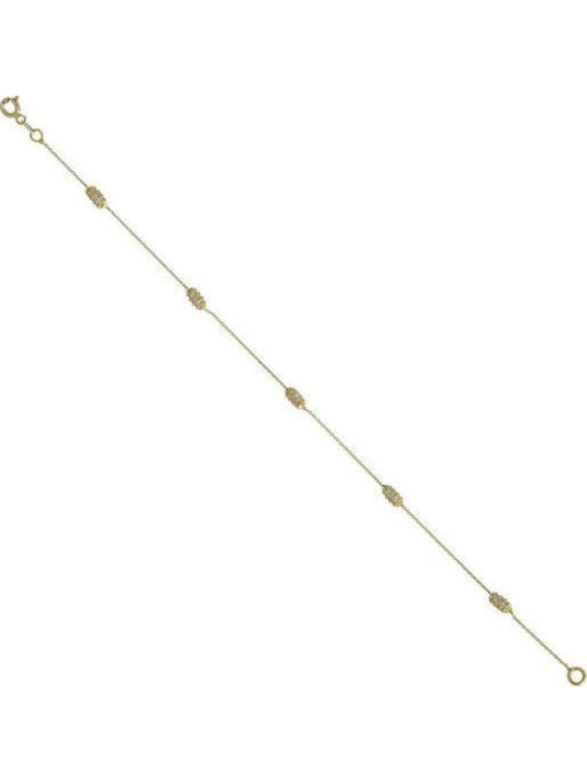 Papadopoulos Gold Women's Gold Bracelet with Zircon K14.21063