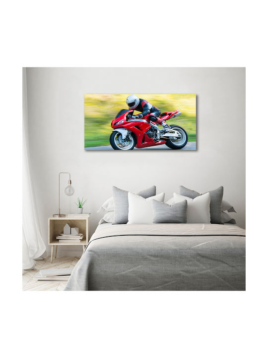 Dekorativer Gemälde Segeltuch Innendekoration Motorrad 140x70 cm
