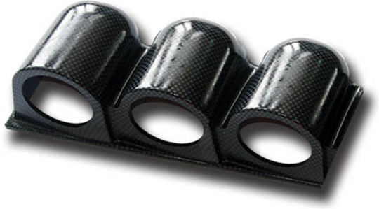Carbon Car Dashboard Triple Instrument Mount Carbon Type