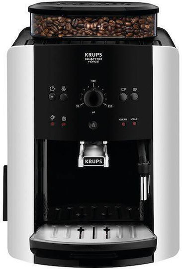 Krups Arabica Automat Espressoare 1450W Presiune 15bar Pentru Cappuccino Cu Râșniță Argintie EA811810