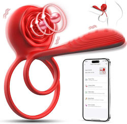 Δονούμενο Δαχτυλίδι Πέους Κόκκινο EM-RINGVIB-APP-USB-10V-11186