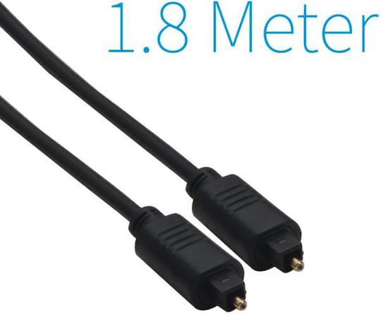 Optical Audio Cable TOS male - TOS male Μαύρο 1.8m (50-gro-YAK022)