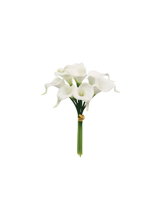 White Lilium Bouquet 8 Flowers 18x17x35cm 12/14...