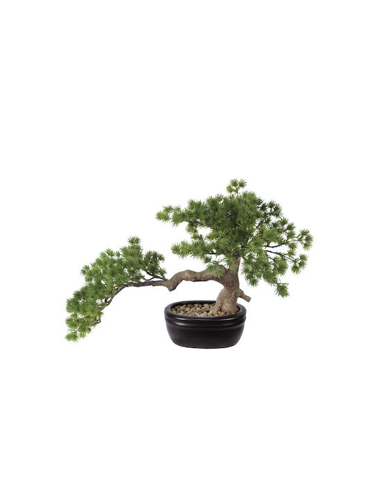 Künstliche Pflanze im Topf Bonsai Plastik Grün 45cm Marhome