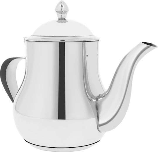 Signature Ceainic din Oțel Inoxidabil Capacitate 1.2l Cu Cioc Capac Argintiu Signature Ceainic din Oțel Inoxidabil Capacitate 1.2l Cu Cioc Capac Argintiu