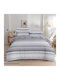 Casa Colori Set Cearșafuri King Size cu Elastic 180x200+30cm. Harmony Grey Harmony 4buc