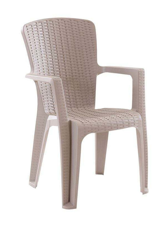 Καρέκλα Εξωτερικού Χώρου Rattan Side Cappuccino...