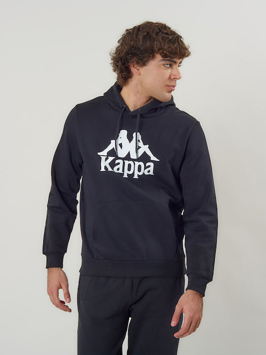 Kappa Authentic Malmo 3 Ζακέτα με Κουκούλα Μαυρο