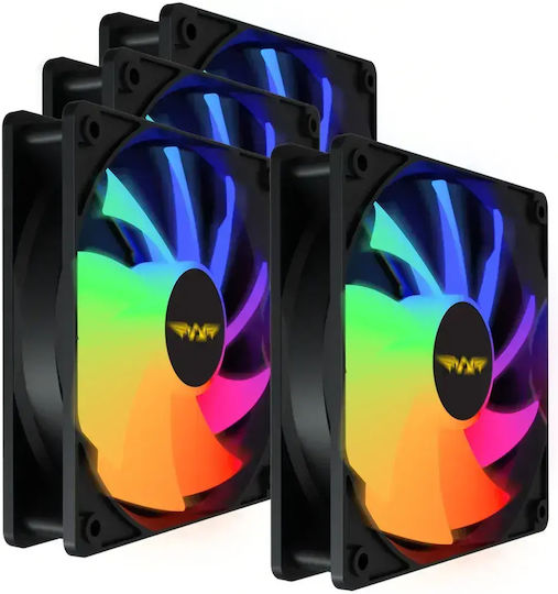 6000 Pro Case Fan 120mm (1200rpm / 33.84cfm) with ARGB Lighting and 4-Pin Molex / 4-Pin PWM Connection 4pcs