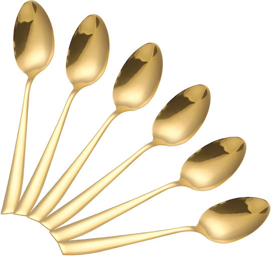 Cheffinger Set 6 14.5 Cm Inox Dessert Löffel Gold Cheffinger Set 6 14.5 Cm Inox Dessert Löffel Gold