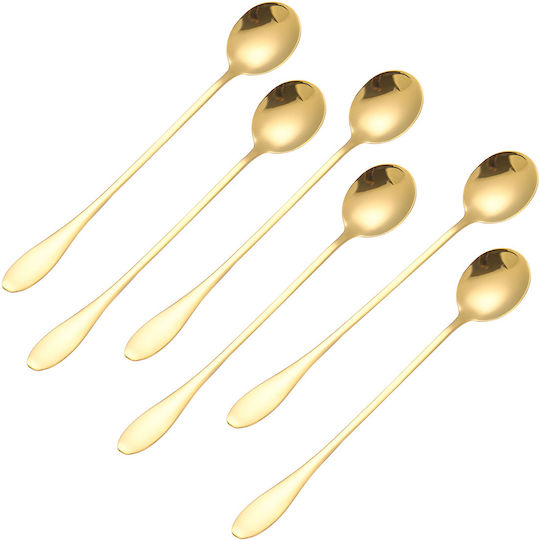 Cheffinger Set 6 Edelstahl Inox Soda Lange Getränke/Limonade Löffel Gold Cheffinger Set 6 Edelstahl Inox Soda Lange Getränke/Limonade Löffel Gold