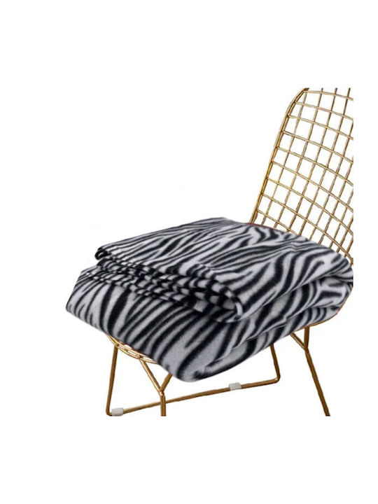 SpitiBazaar Blanket Fleece Queen 220x240cm White Black