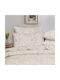 Casa Colori Elegance Pillowcase Set with Envelope Cover Ecru 50x70cm.