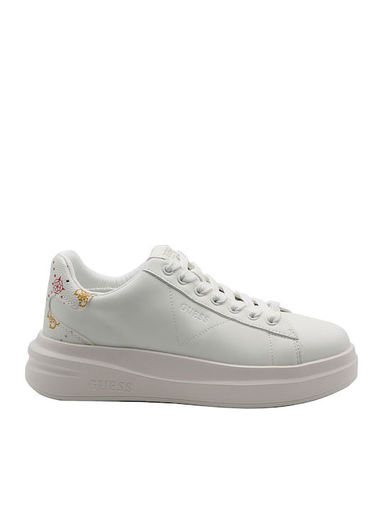 Guess Elbina Γυναικεία Sneakers Λευκά