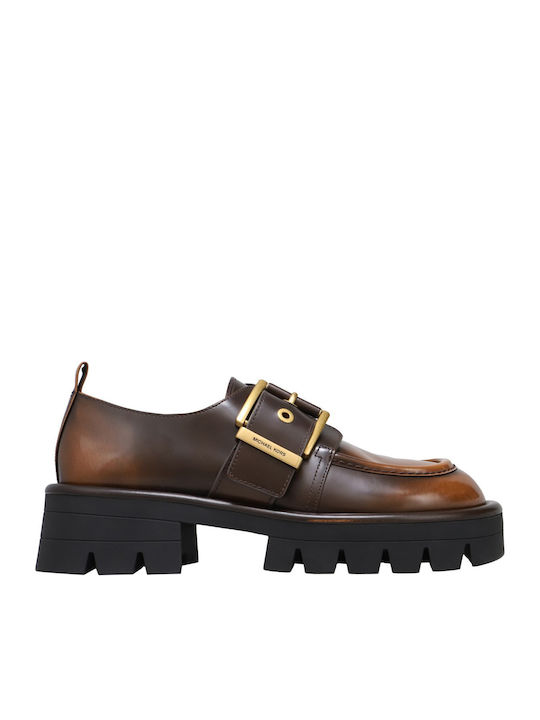 Δερμάτινα Γυναικεία Loafers σε Ταμπά Χρώμα